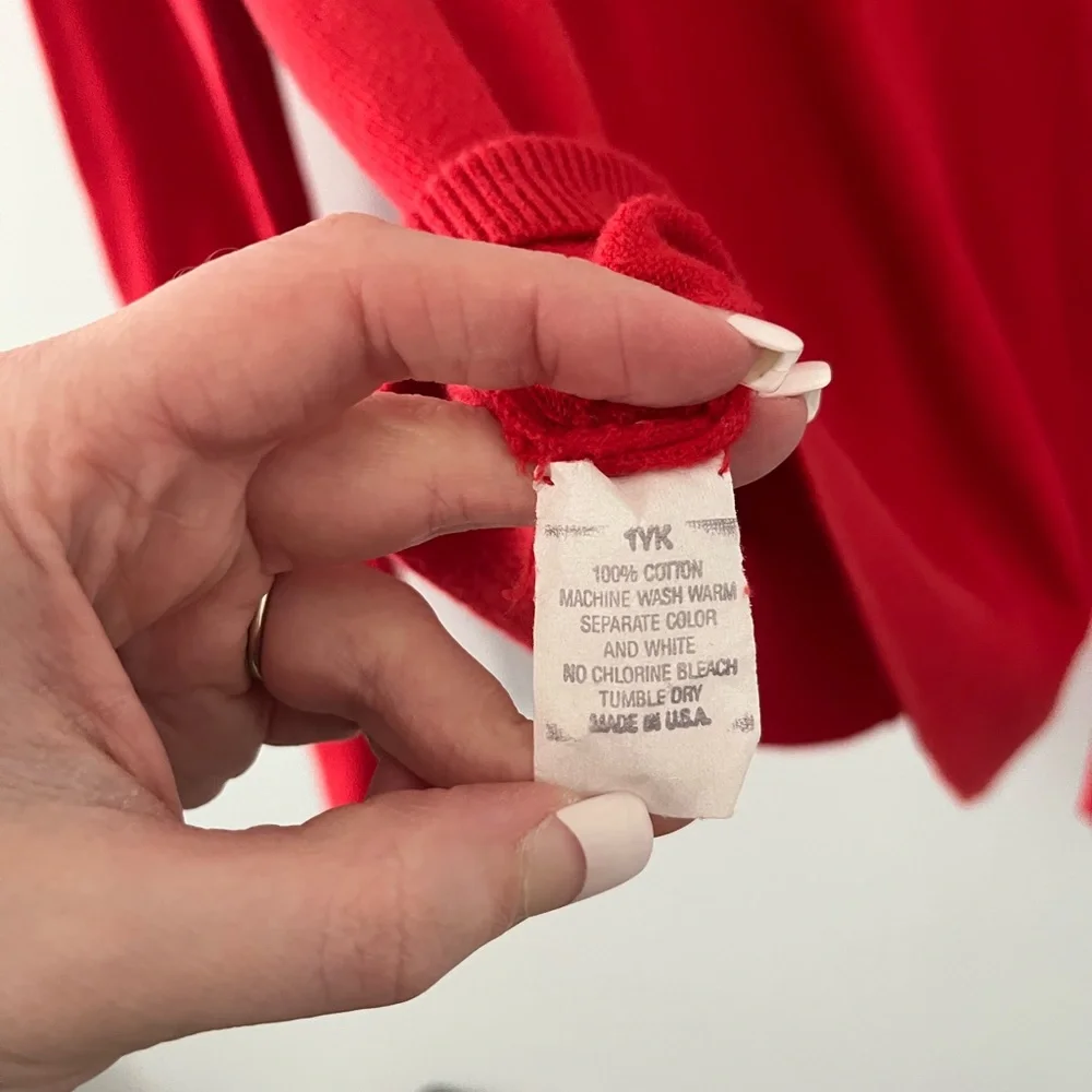 Brooks Brothers vintage 100% cotton red sweater size medium - Picture 3 of 4